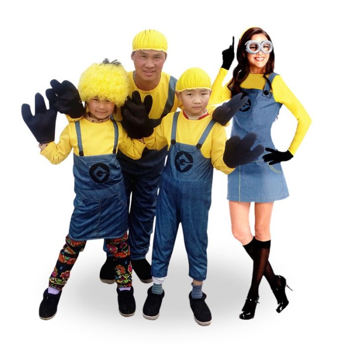Full Family Cosplay Despicableme Dress Anime Jumpsuits Kids Adult Masquerade Party Costumes Halloween Christmas Gift Clothes - Minion Plush